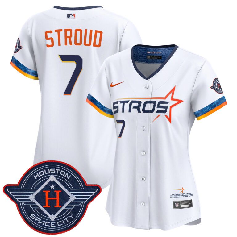 Women Houston Astros #7 Stroud white 2025 City Connect Vapor Limited Stitched Jersey->women mlb jersey->Women Jersey